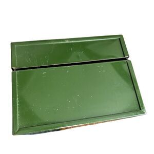 Vintage Ohio Art Green Recipe Box With Letter Separators